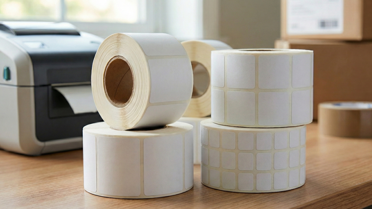 Etiqueta adhesiva p/ impresión térmica